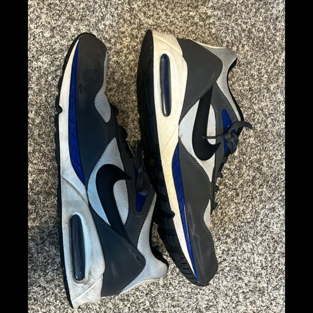 Nike Black and Gray Sneakers with Blue Accents